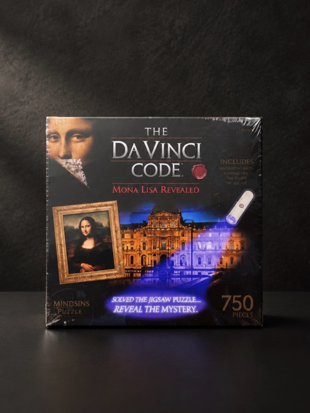 NWT/ The Da Vinci Code Mona Lisa Revealed 750-Piece Mystery Jigsaw Puzzle -Black